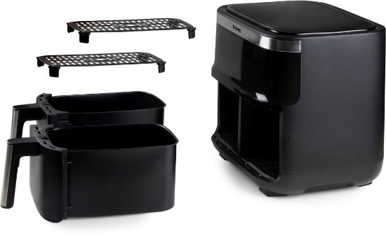 Friteza na vrući zrak DOMO DO537FR, 2850 W, DOUBLE ZONE 2 x 4 l, crna