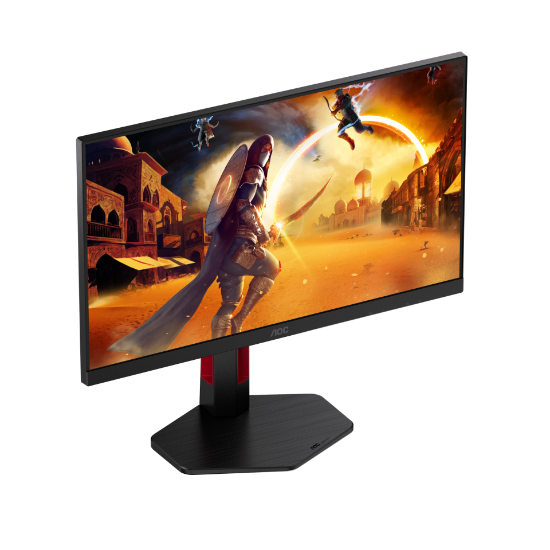 Gaming monitor 23,8" AOC 24G4ZR, FHD, Fast IPS, 240/260Hz, 1ms, 300cd/m2, G-SYNC Compatible, Pivot, crno-crveni