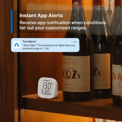 Senzor za temperaturu i vlažnost TP-LINK Tapo T315, zaslon, Tapo App, notifikacije