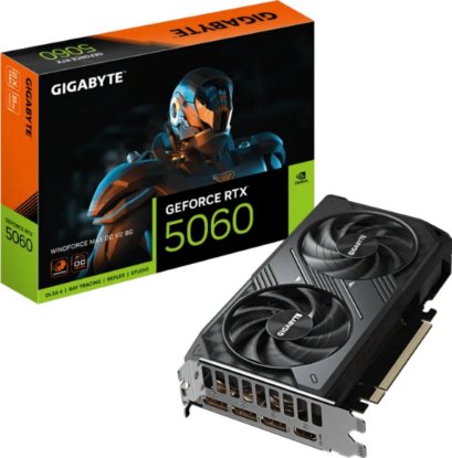 Grafička kartica GIGABYTE GeForce RTX 5060 WINDFORCE MAX OC V2 8G, 8GB GDDR7