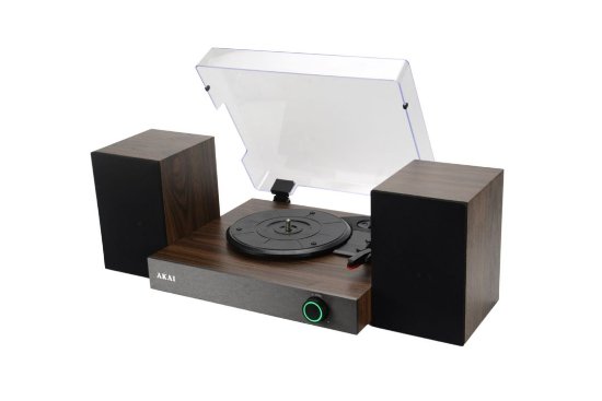 Gramofon AKAI ATT-200SP, BT, Hi-Fi vanjski stereo zvučnici, drvo