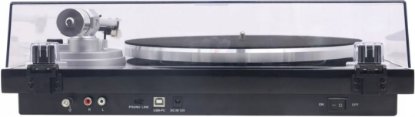 Gramofon AKAI TTA-200PB, USB, BT, Audio-Technica zvučnica, remenski pogon, crni