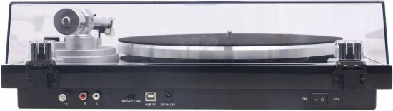 Gramofon AKAI TTA-200PB, USB, BT, Audio-Technica zvučnica, remenski pogon, crni
