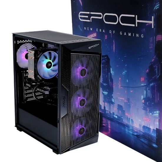 Računalo EPOCH Gaming PC Antares / Core i5 14400F, 16GB DDR5, 1TB SSD NVMe, nVidia GeForce RTX 4060 Ti 16GB, WiFi, Windows 11, crno