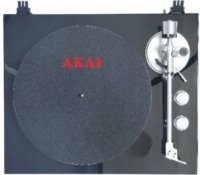 Gramofon AKAI TTA-200PB, USB, BT, Audio-Technica zvučnica, remenski pogon, crni