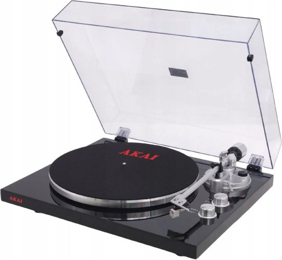 Gramofon AKAI TTA-200PB, USB, BT, Audio-Technica zvučnica, remenski pogon, crni