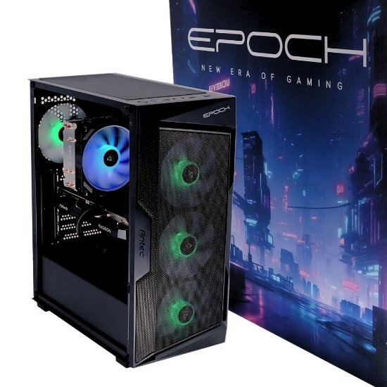 Računalo EPOCH Gaming PC Arches / Ryzen 5 5600, 16GB DDR4, 1TB SSD NVMe, AMD Radeon RX 6600 8GB, WiFi, Windows 11, crno