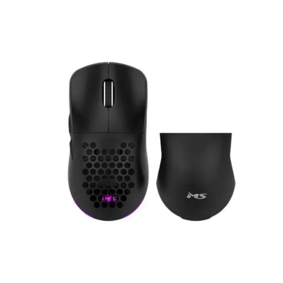Miš MS NEMESIS T-106WBC, bežični, Bluetooth 5.0, USB, optički, 16000 dpi, RGB, crni