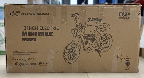 RABLJENI - Dječji električni moped HYPER GOGO Pioneer 12 Plus, autonomija do 12km, brzina do 15km/h, BT zvučnik, RGB rasvjeta, crni