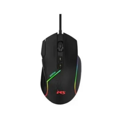 Miš MS NEMESIS T-104C, žičani, USB, optički, 16000 dpi, RGB, crni