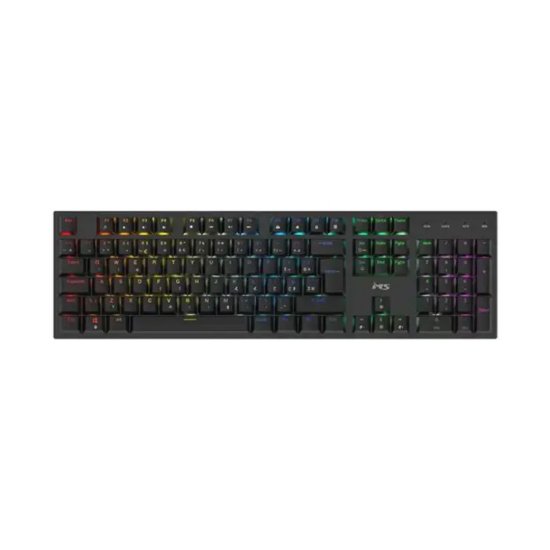 Tipkovnica MS ELITE K-701C, mehanička, Red Switch, US ISO layout, RGB, USB, žičana, crna