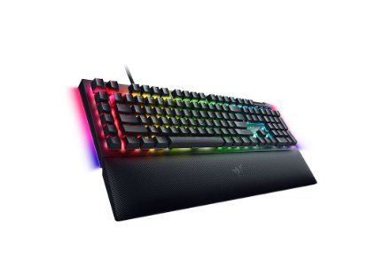 Tipkovnica RAZER BlackWidow V4, mehanička, Yellow switch, RGB, US Layout, crna, USB