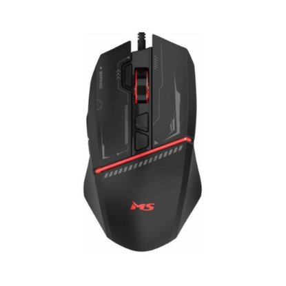 Miš MS NEMESIS T-101C, žičani, USB, optički, 12800 dpi, RGB, crni