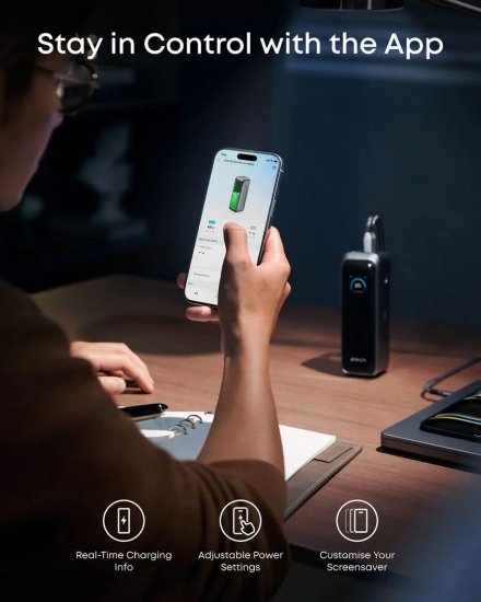 Prijenosna baterija ANKER Prime 20K, 20000 mAh, 220W, crna