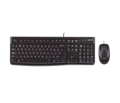 Tipkovnica + miš LOGITECH MK120 Desktop, crna, USB