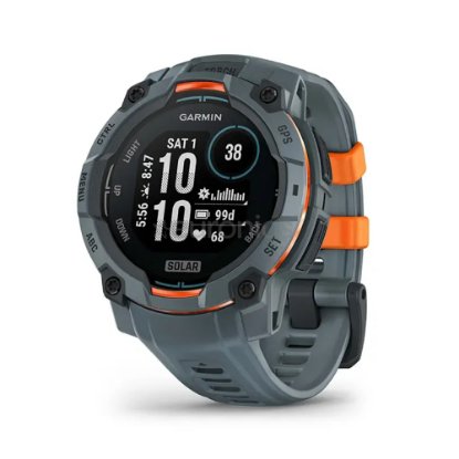 Pametni sat GARMIN Instinct 3 Solar 45mm, GPS, HR, pametne obavijesti, sivi